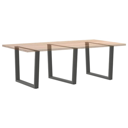 spisebordsben V-formet 3 stk. antracit 100x(72-73,3) cm stål