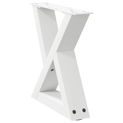 sofabordsben 2 stk. hvid 40x(30-31,3) cm stål