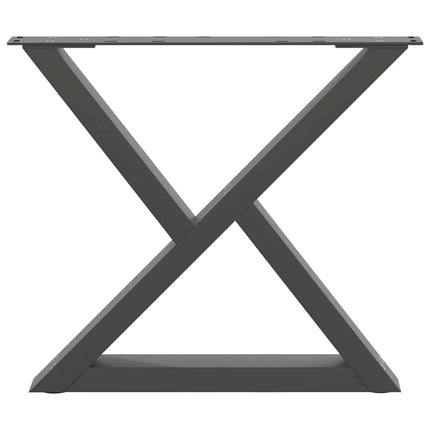 sofabordsben 2 stk. antracit 50x(42-43,3) cm stål