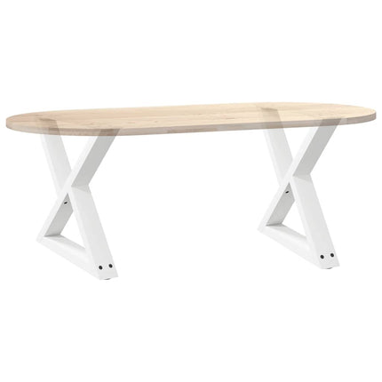 sofabordsben 2 stk. hvid 60 x (42-43,3) cm stål