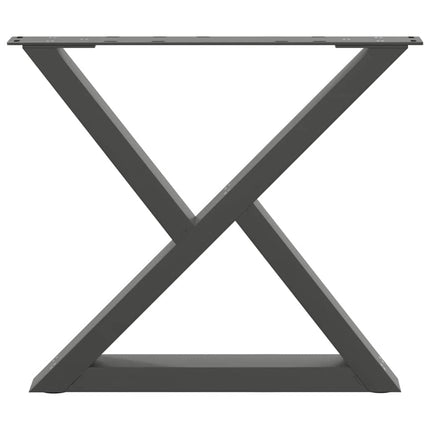 sofabordsben 2 stk. antracit 60 x (42-43,3) cm stål