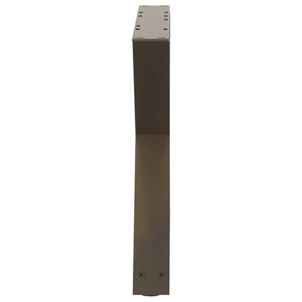 sofabordsben 2 stk. naturstål 60 x (42-43,3) cm stål