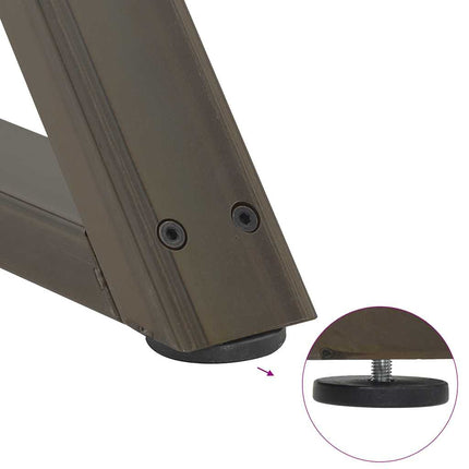 sofabordsben 2 stk. naturstål 70 x (42-43,3) cm stål