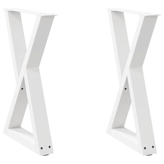 spisebordsben 2 stk. hvid 50x(72-73,3) cm stål