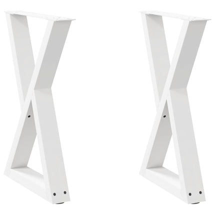 spisebordsben 2 stk. hvid 50x(72-73,3) cm stål