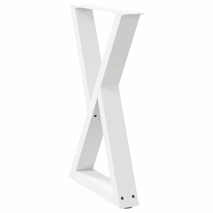 spisebordsben 2 stk. hvid 50x(72-73,3) cm stål