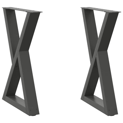 spisebordsben 2 stk. antracit 50x(72-73,3) cm stål