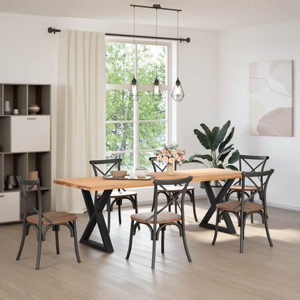 spisebordsben 2 stk. sort 80 x (72-73,3) cm stål
