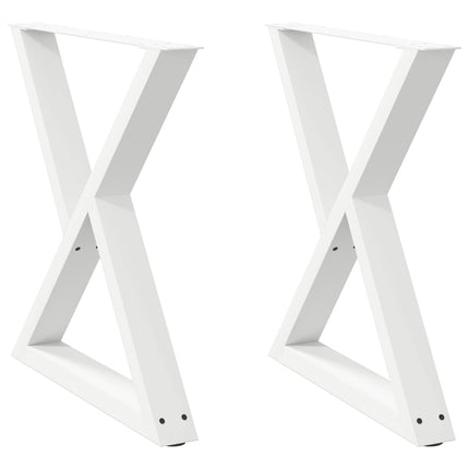 spisebordsben 2 stk. hvid 80 x (72-73,3) cm stål