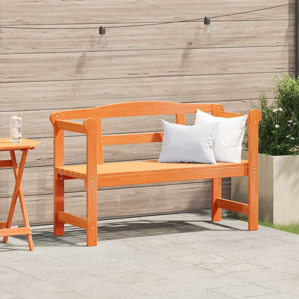 Udendørs bænk Brun 119 x 44 x 76 cm Massiv fyrretræ