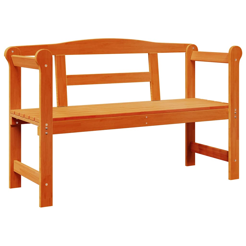 Udendørs bænk Brun 119 x 44 x 76 cm Massiv fyrretræ