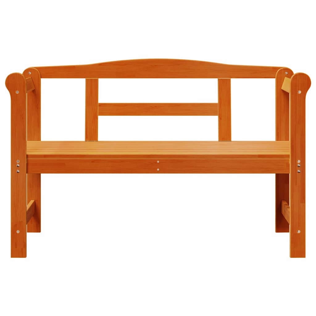 Udendørs bænk Brun 119 x 44 x 76 cm Massiv fyrretræ