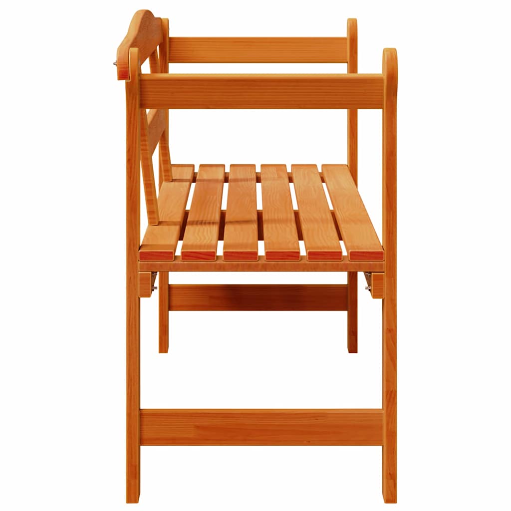 Udendørs bænk Brun 119 x 44 x 76 cm Massiv fyrretræ