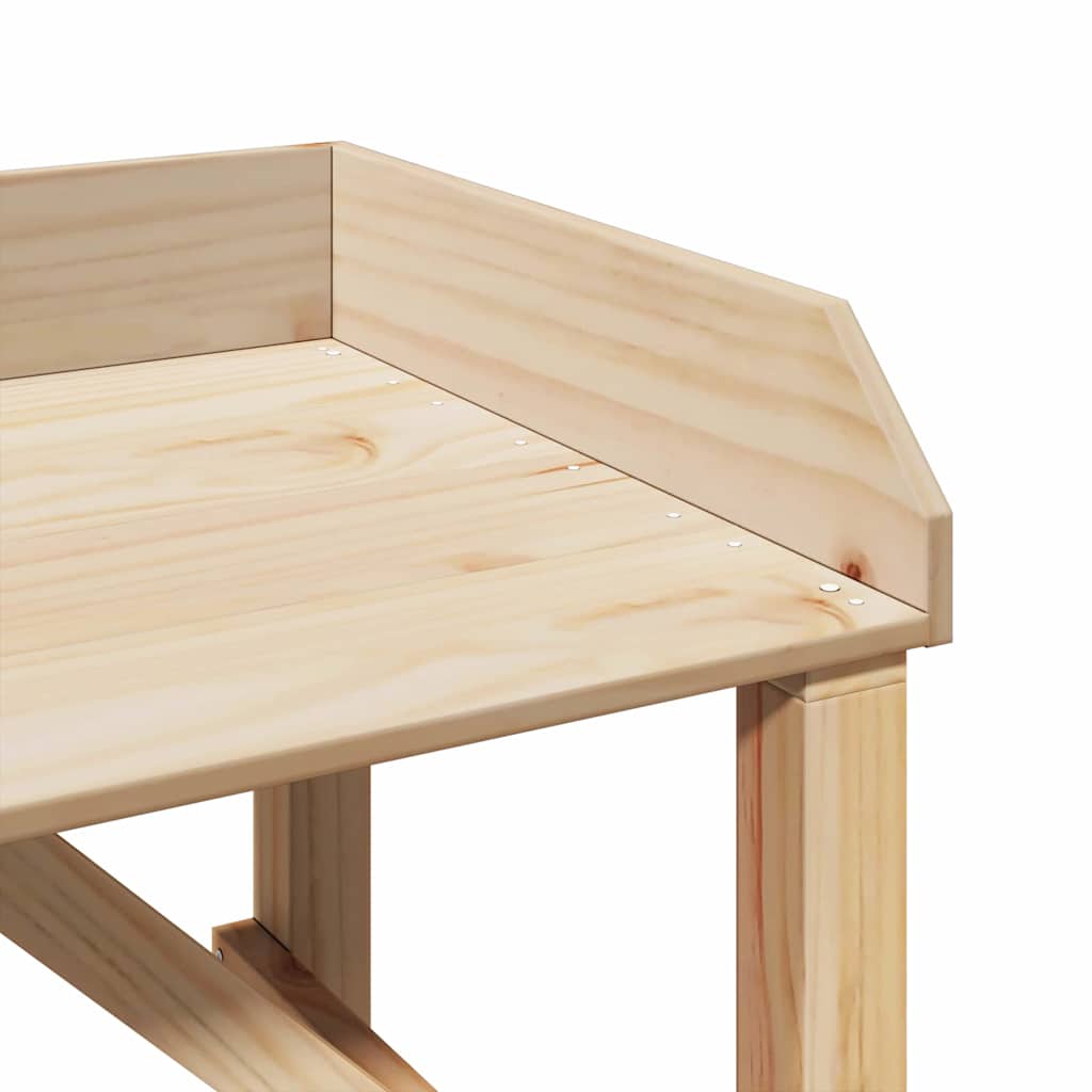 Planteholdere med hylde Brun 75 x 40 x 90 cm Solid fyrretræ