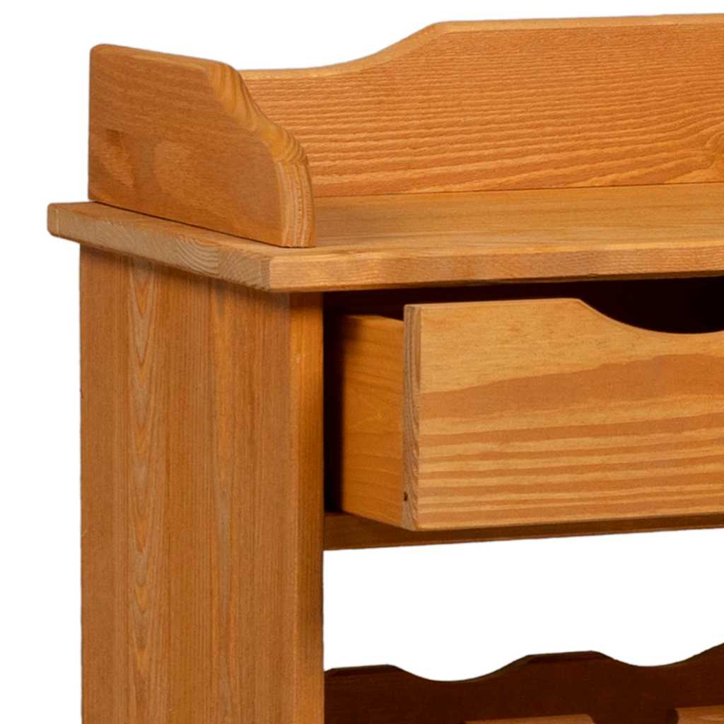 Vinfad Brun 90 x 60 x 30 cm Massivt fyrretræ