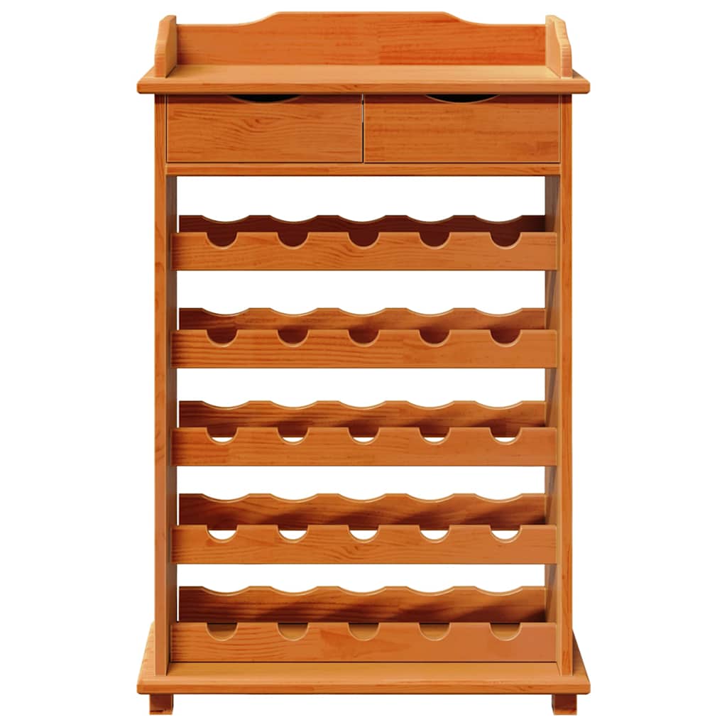 Vinfad Brun 90 x 60 x 30 cm Massivt fyrretræ