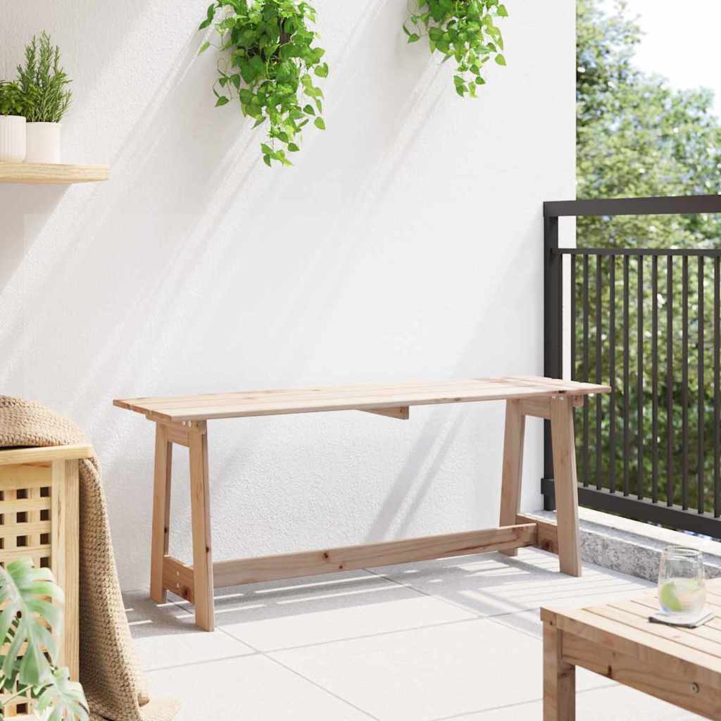 Udendørs bænk Naturfarvet 119 x 37 x 47 cm Massiv Fyrretræ