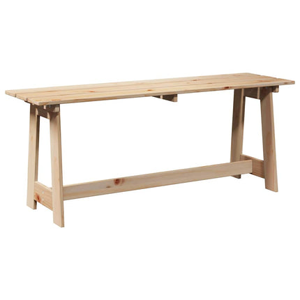 Udendørs bænk Naturfarvet 119 x 37 x 47 cm Massiv Fyrretræ