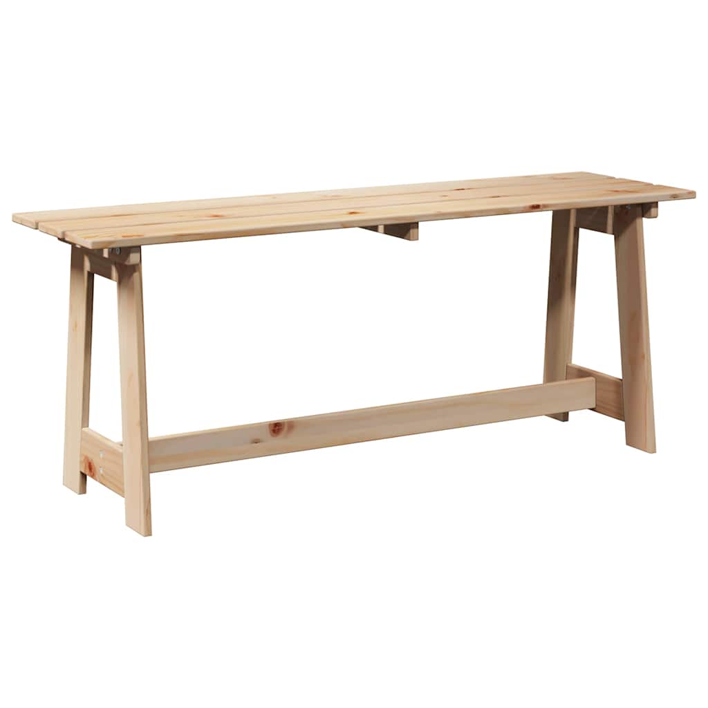 Udendørs bænk Naturfarvet 119 x 37 x 47 cm Massiv Fyrretræ