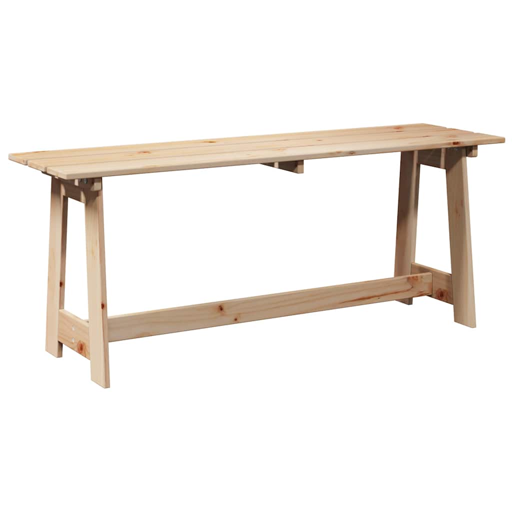 Udendørs bænk Naturfarvet 119 x 37 x 47 cm Massiv Fyrretræ