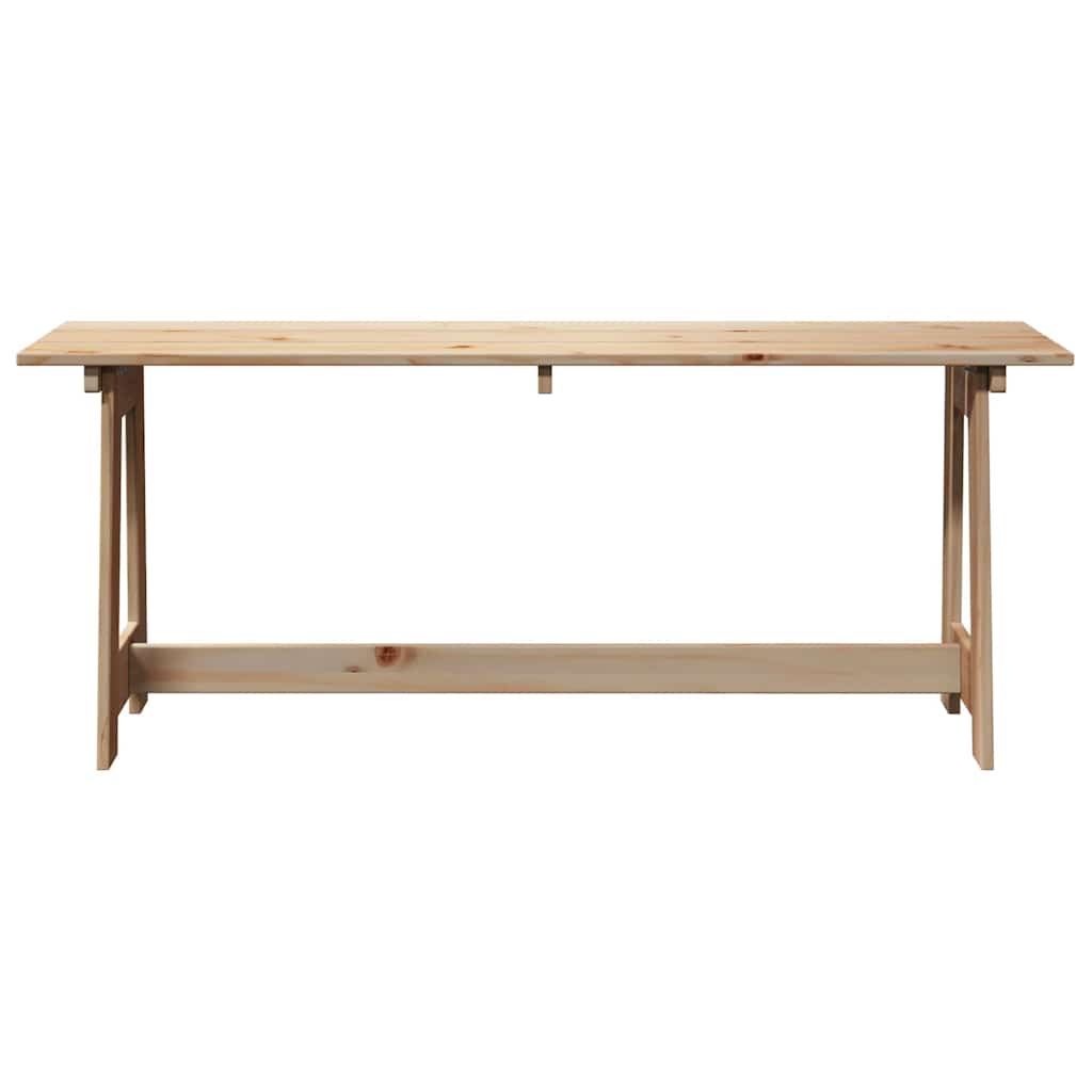 Udendørs bænk Naturfarvet 119 x 37 x 47 cm Massiv Fyrretræ