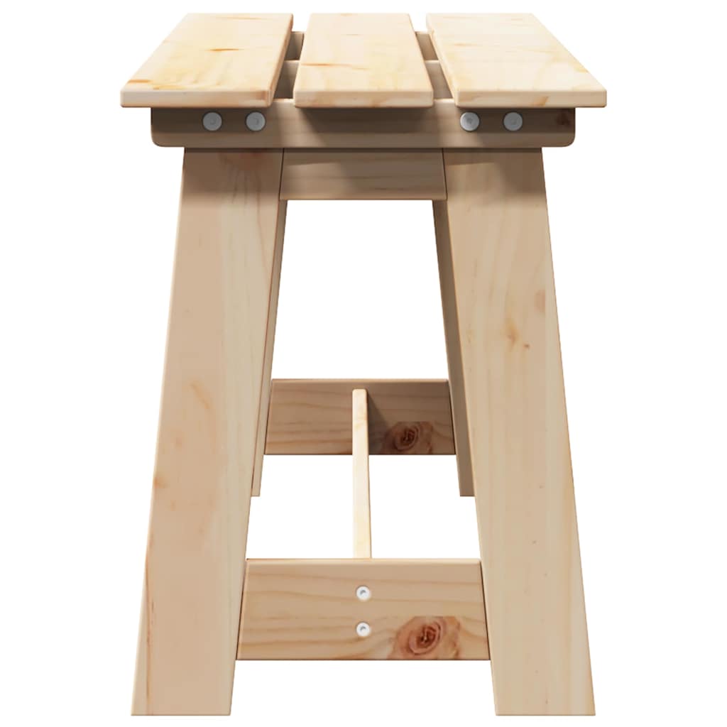 Udendørs bænk Naturfarvet 119 x 37 x 47 cm Massiv Fyrretræ