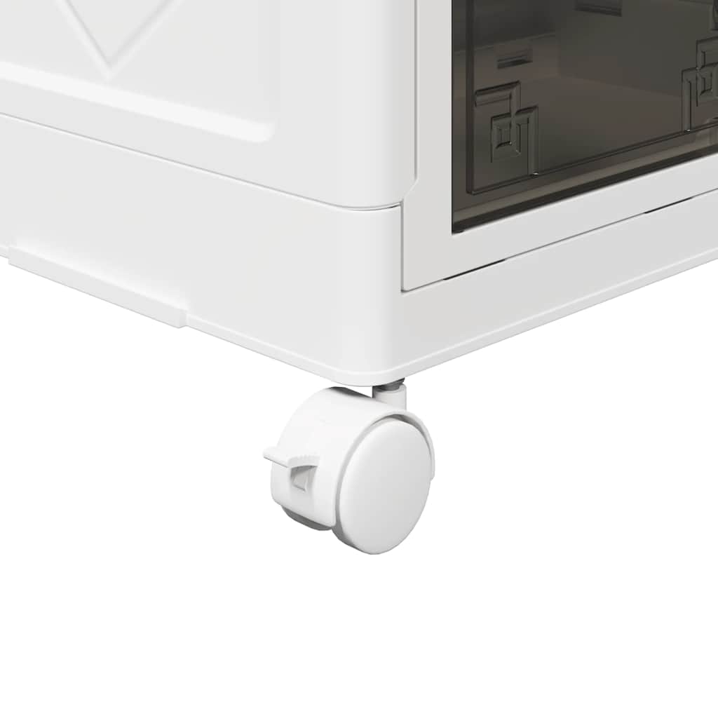 Stabelbar opbevaringskasse med hjul 2-etagers 75 L 64x40x76 cm