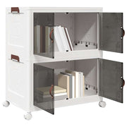 Stabelbar opbevaringskasse med hjul 2-etagers 75 L 64x40x76 cm