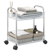 opbevaringsvogn i 2 niveauer transparent 37x28x43,5 cm akryl