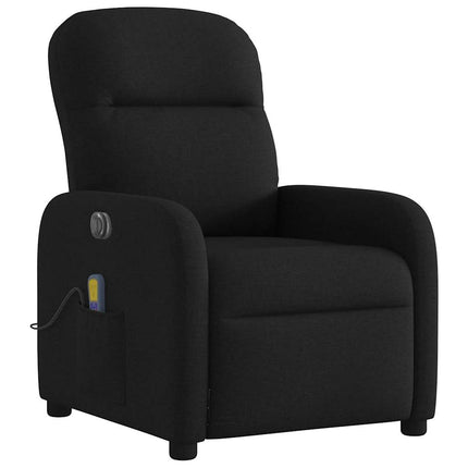 eldrevet massagestol stof sort