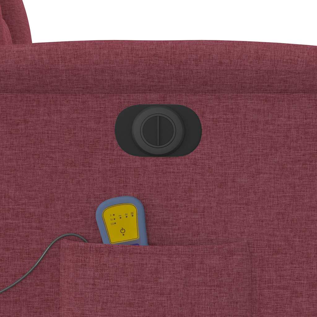 eldrevet massagestol stof vinrød