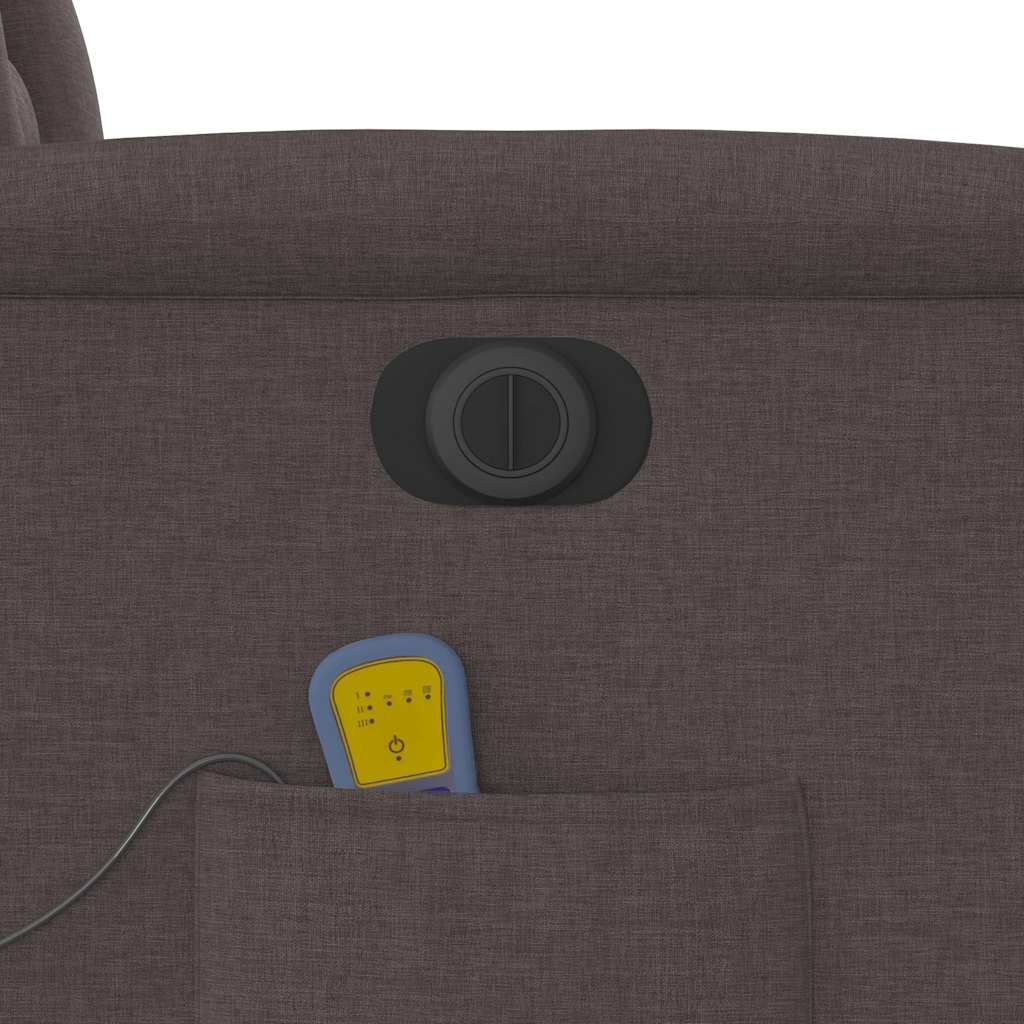 eldrevet massagestol stof mørkebrun