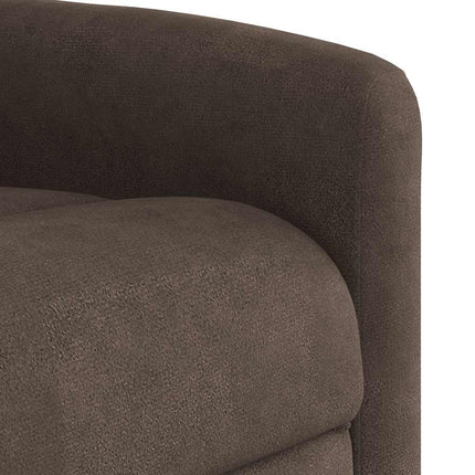 eldrevet lænestol mikrofiberstof brun