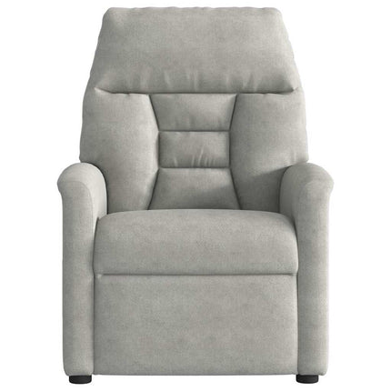 massagestol mikrofiberstof lysegrå