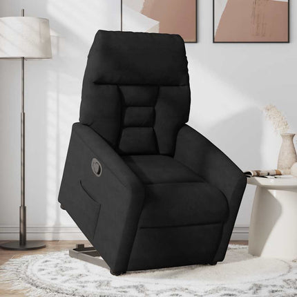 løftestol mikrofiberstof sort