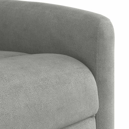 massagestol med løftefunktion mikrofiberstof lysegrå