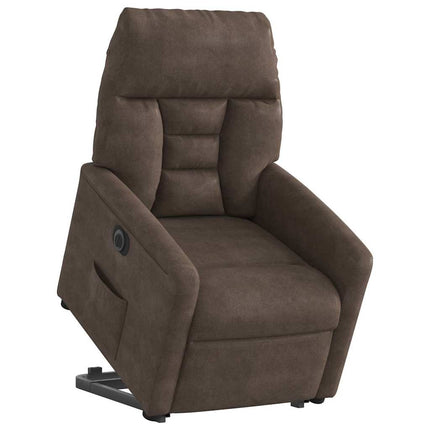 løftestol mikrofiberstof brun