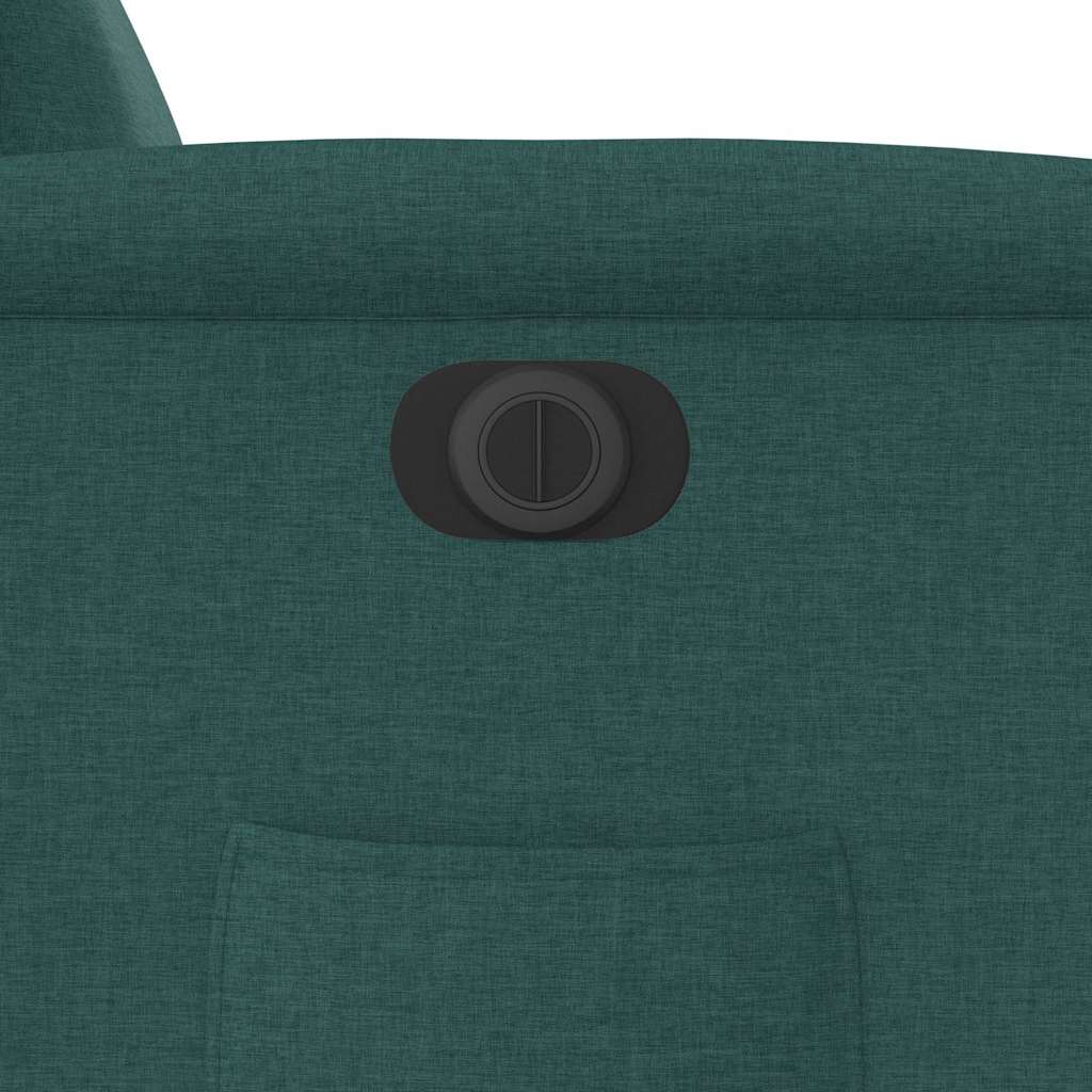 eldrevet lænestol stof mørkegrøn