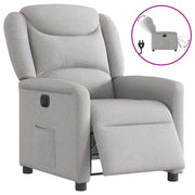 eldrevet lænestol stof skygrå