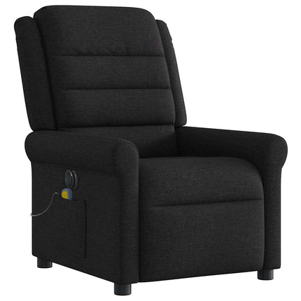 eldrevet massagestol stof sort