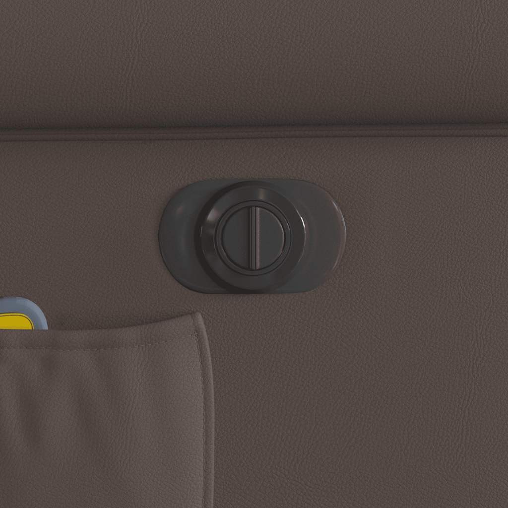 elektrisk massage-lænestol i skinnende kunstlæder brun