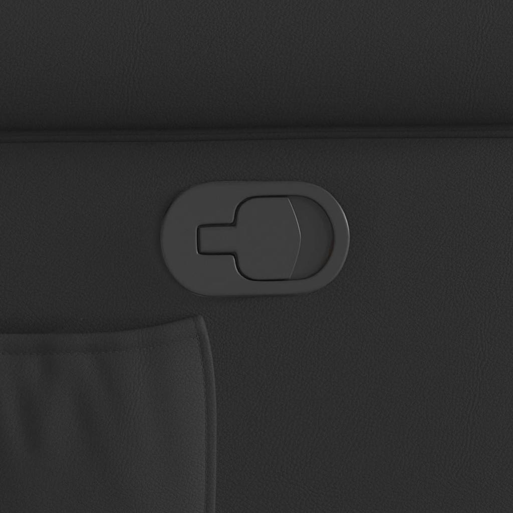 løftestol recliner skinnende kunstlæder sort