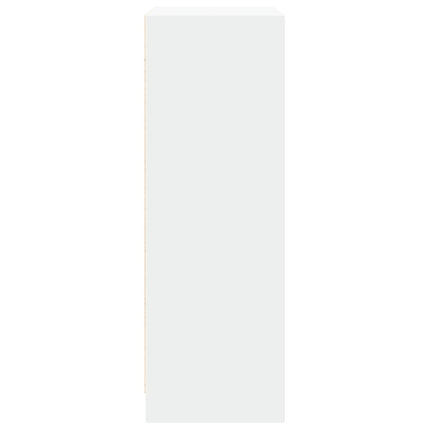 reol med LED 77x34x100 cm konstrueret træ hvid