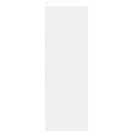 reol med LED 72x34x100 cm konstrueret træ hvid