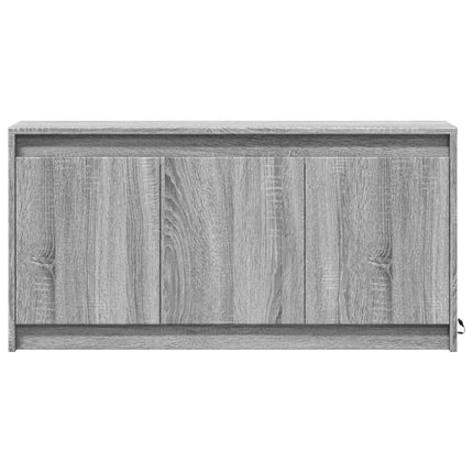 tv-bord m. LED-lys 100x34x50 cm konstrueret træ grå sonoma-eg