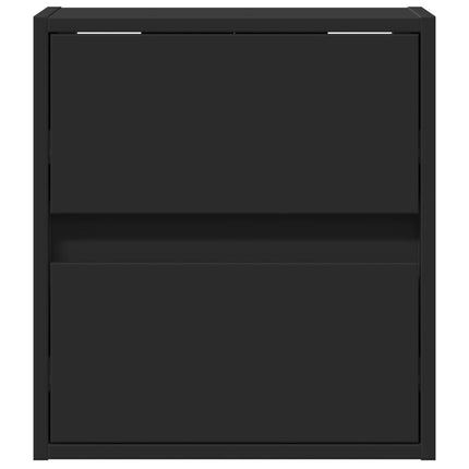 væghængte tv-borde 2 stk. med LED-lys 41x31x45 cm sort