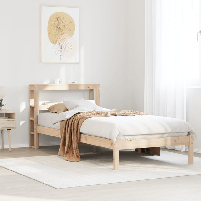 sengeramme uden madras 90x190 cm massivt fyrretræ