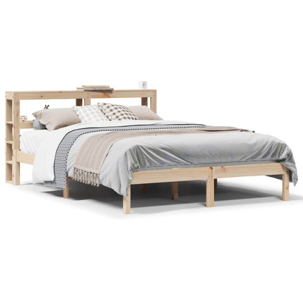 sengeramme uden madras 120x190 cm massivt fyrretræ
