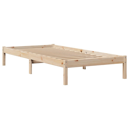 sengeramme uden madras 90x200 cm massivt fyrretræ