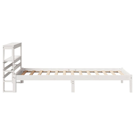 sengeramme uden madras 90x200 cm massivt fyrretræ hvid